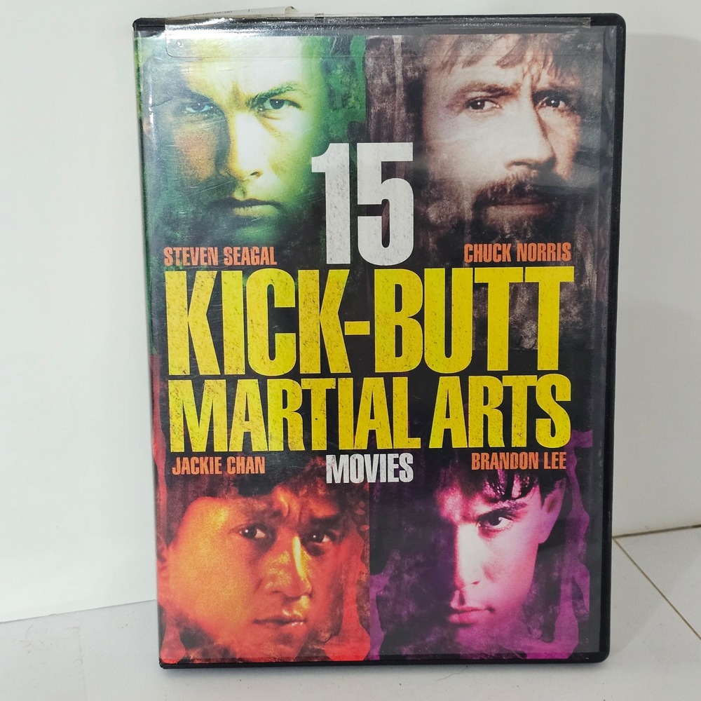 15 Kick-Butt Martial Arts Movies DVD 3-Disc Set Seagal Norris Chan Lee 16754